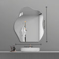 1pc a Non-Breakable Acrylic Cloud Mist Mirror Measuring 15.75 by 12.99 Inches, Featuring a Self-Adhesive Design That Requires No Drilling. Ideal for Wall Mounting, It Has a Unique Soft Shape