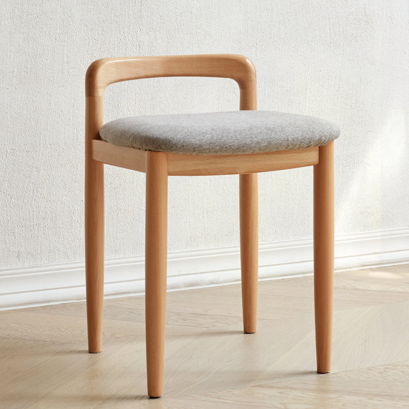 Natural Beech Wood Make-up Stool Bed Bench for Dining Room, Bedroom