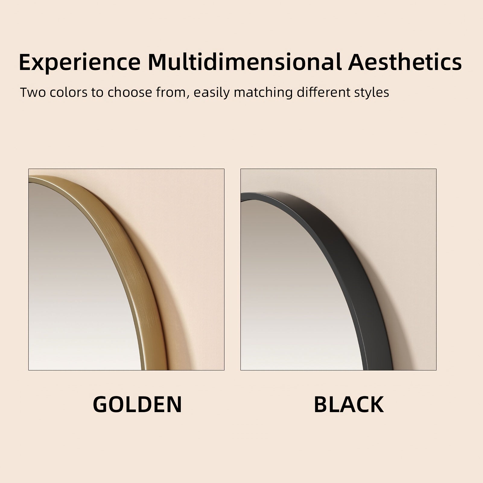 16x24 Inch Straight-edged Oval Mirror, High-definition And Shatter-resistant Mirror Surface, Frame Made Of Aluminum Alloy, Durable And Resistant to Deformation, Hanging Buckle Uses A Male-female Clasp Design for Easy Hanging.,  Bathroom Mirror